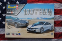 images/productimages/small/100 YEARS OF BMW BMW 507 & BMW i8 Revell 05738.jpg
